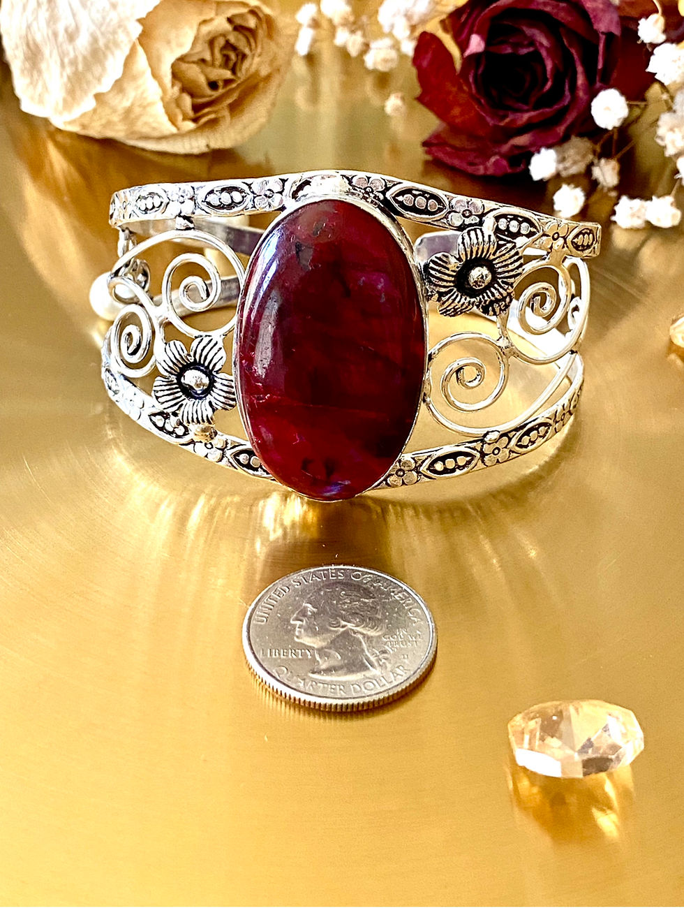 Thumbnail: Rare Purple Labradorite Adjustable Cuff