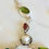 Thumbnail: Botswana Agate, Biwa Pearl, Peridot And Garnet Dangle Necklace