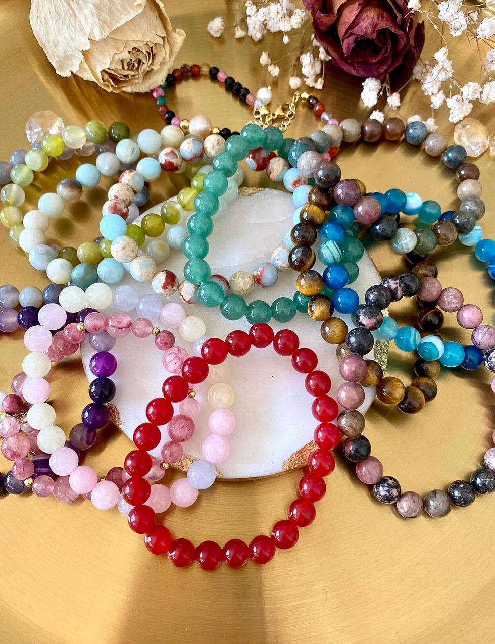 Thumbnail: Natural Green Aventurine Beaded Stretchable Bracelet