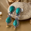Thumbnail: Natural Double Malachite Handcrafted Earring