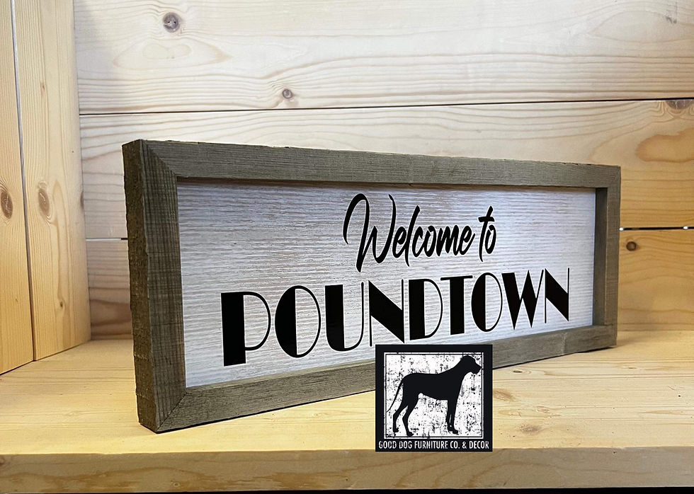 Thumbnail: Rustic Farmhouse Sign l Welcome to Pound Town. l Size 15x5.5 l Decor l Signs