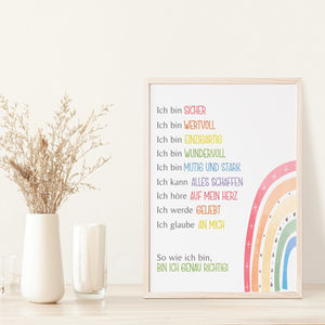 Mutmachposter für Kinder mit Affirmationen