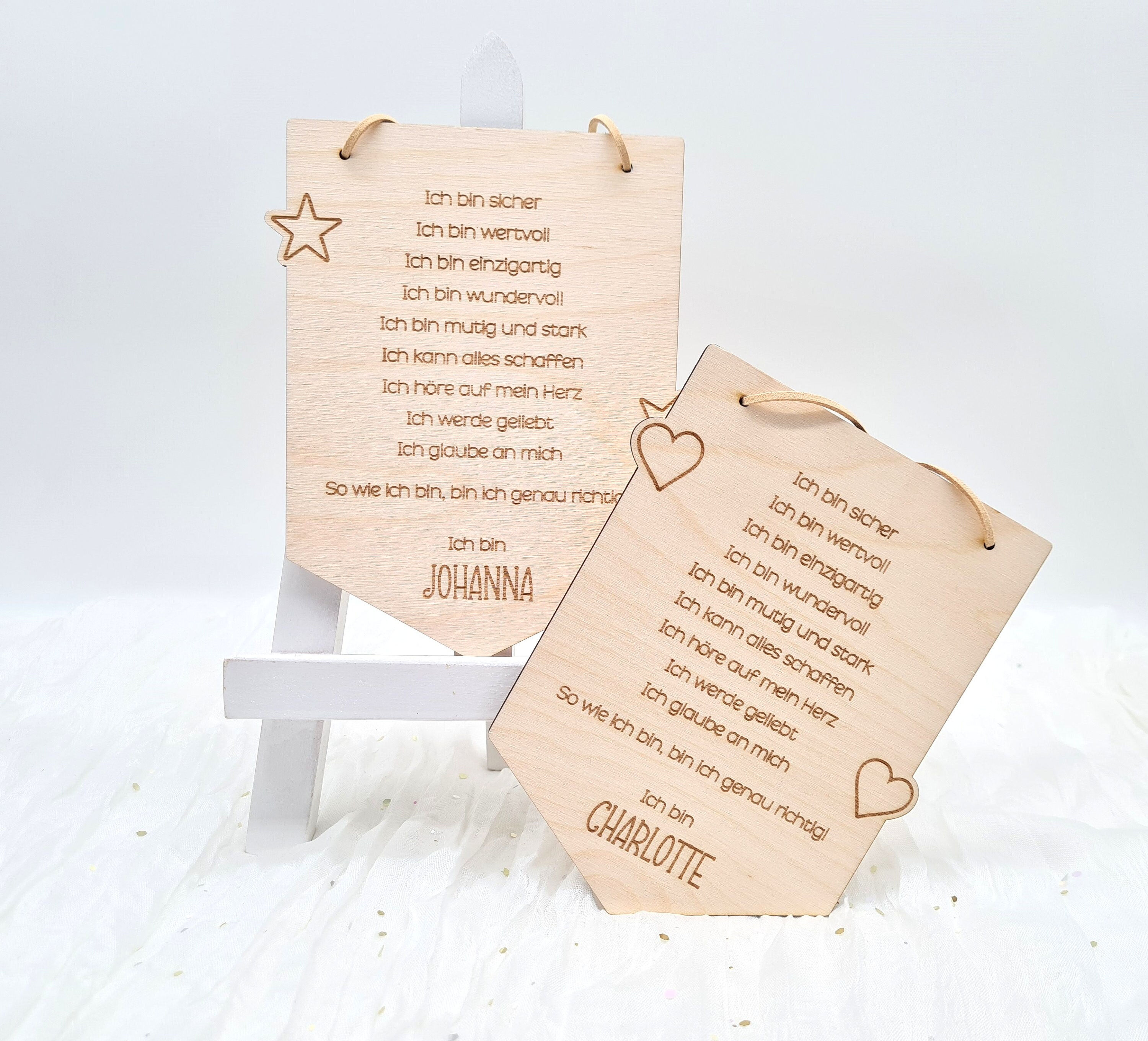 Holzwimpel - Affirmationen