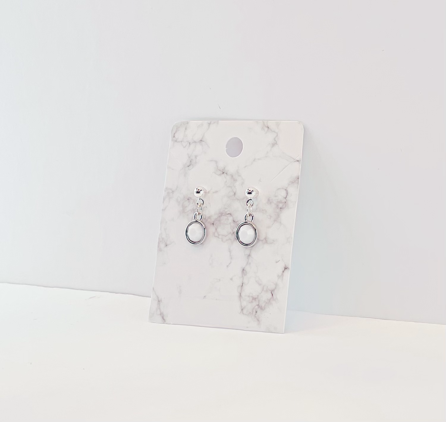 White Gem Studs