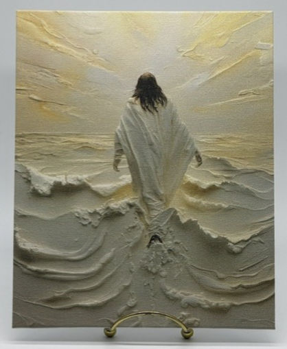 8x10 "Painting" of Jesus Walking Towards the Light