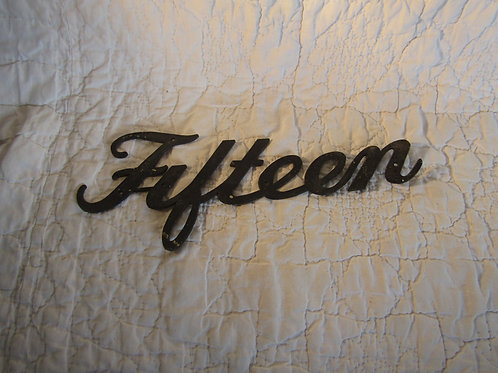 Vintage Cursive House Number Fifteen | rarefinds4u