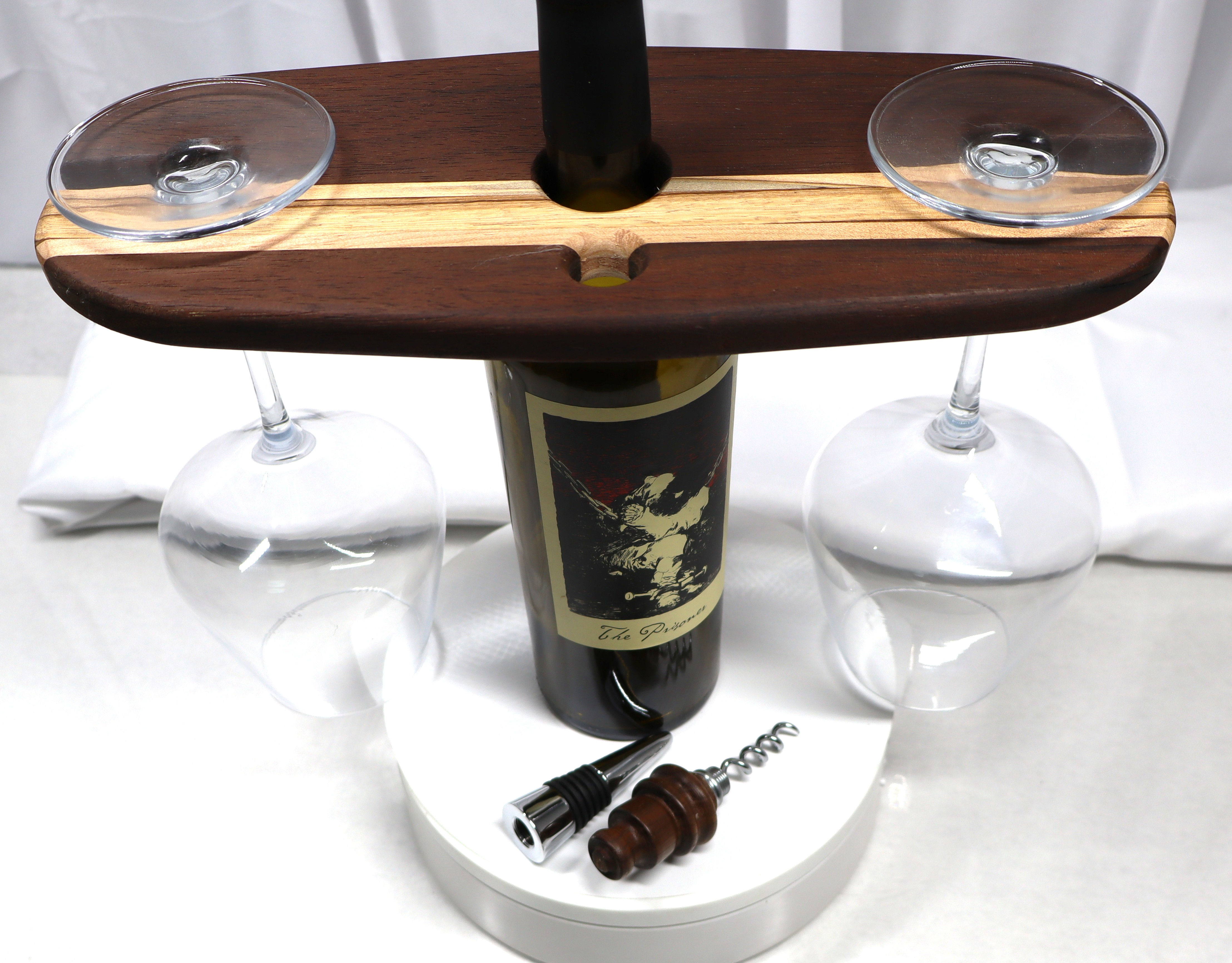 Hardwood Walnut and Ambrosia Maple Wine Caddy