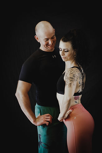 Posing fitness photo shoot