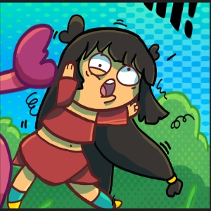 Elf girl shoved and looking disoriented