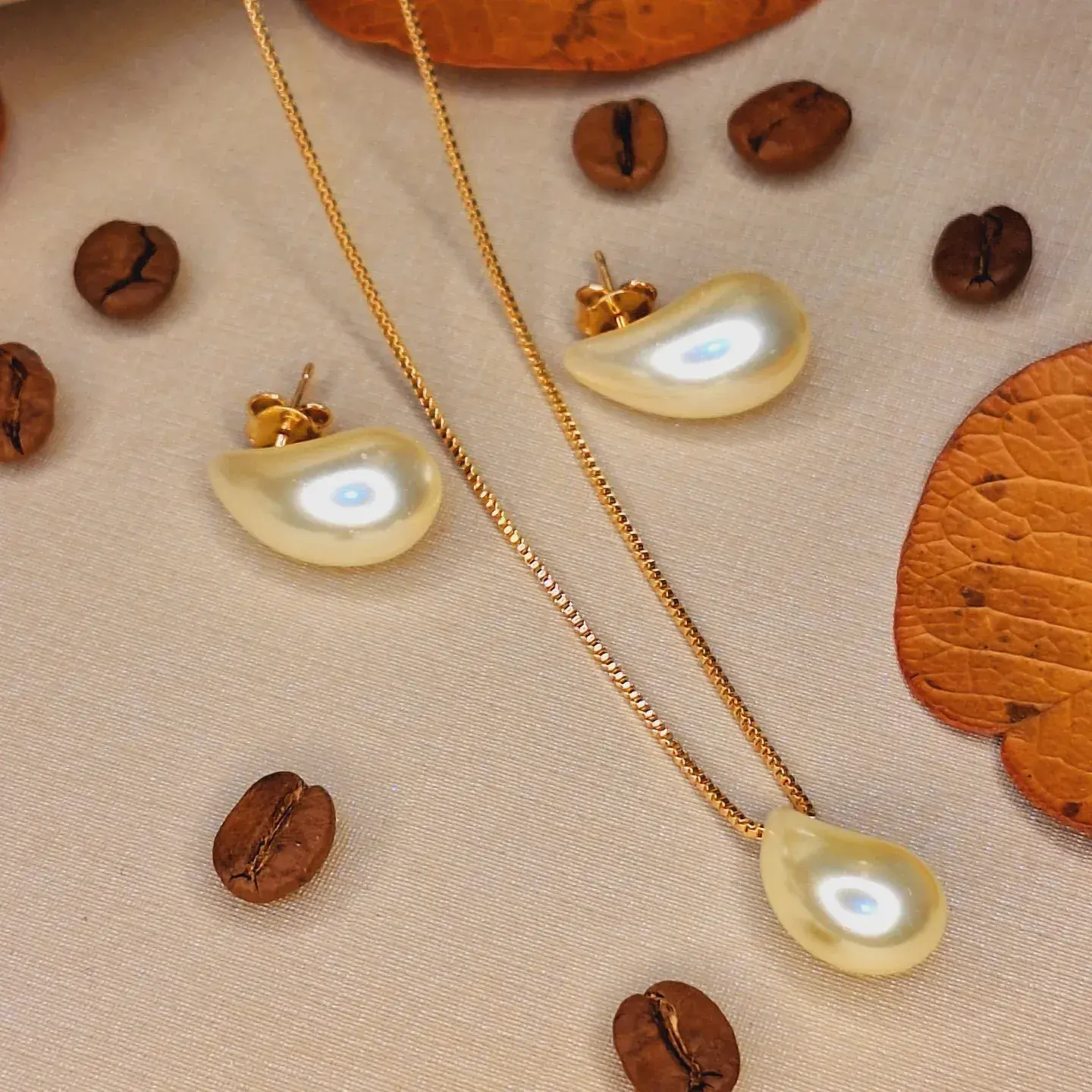 Brinco e Cordão Gota