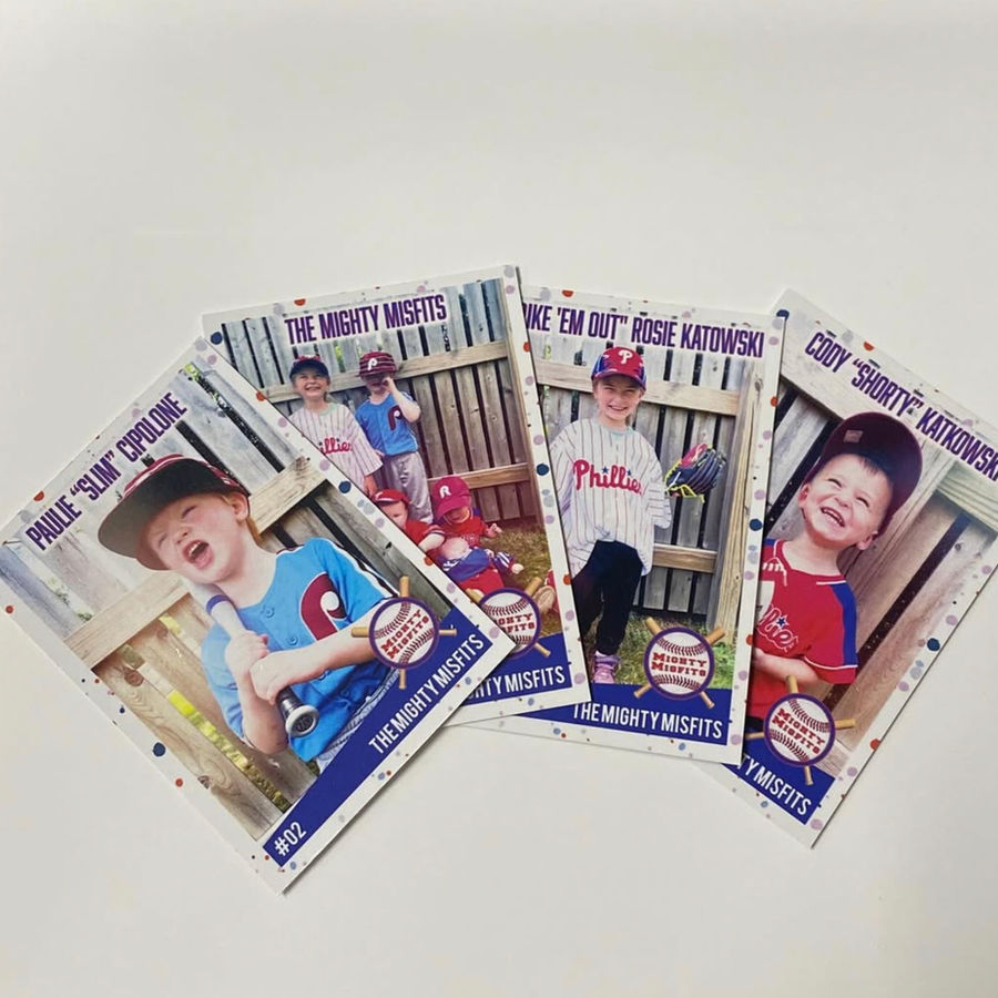 Custom printed sports cards