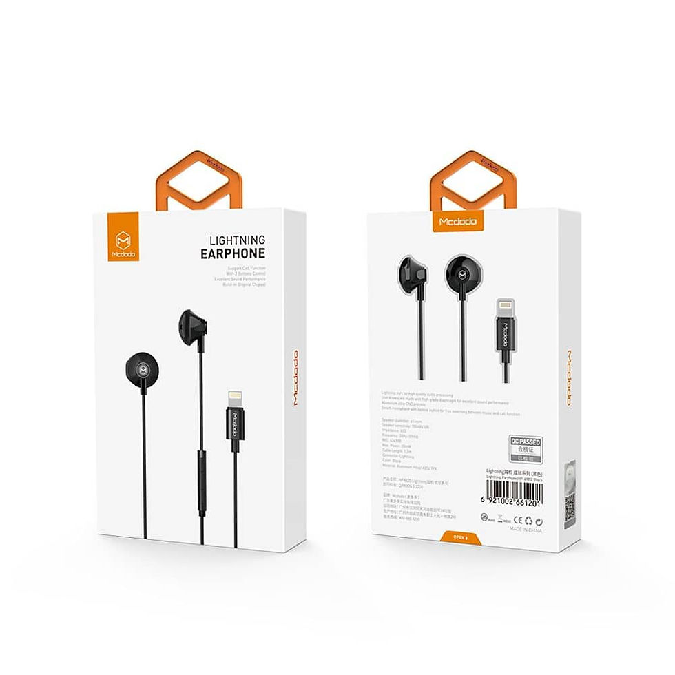 ภาพขนาดย่อ: หูฟัง Lightning สำหรับไอโฟน ของแท้ ยี่ห้อ Mcdodo