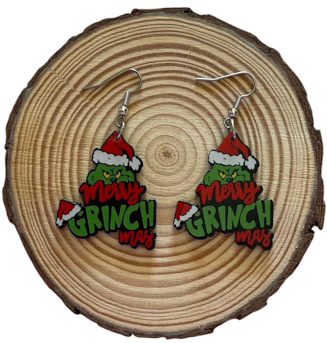 Merry Grinchmas Dangle Earrings 