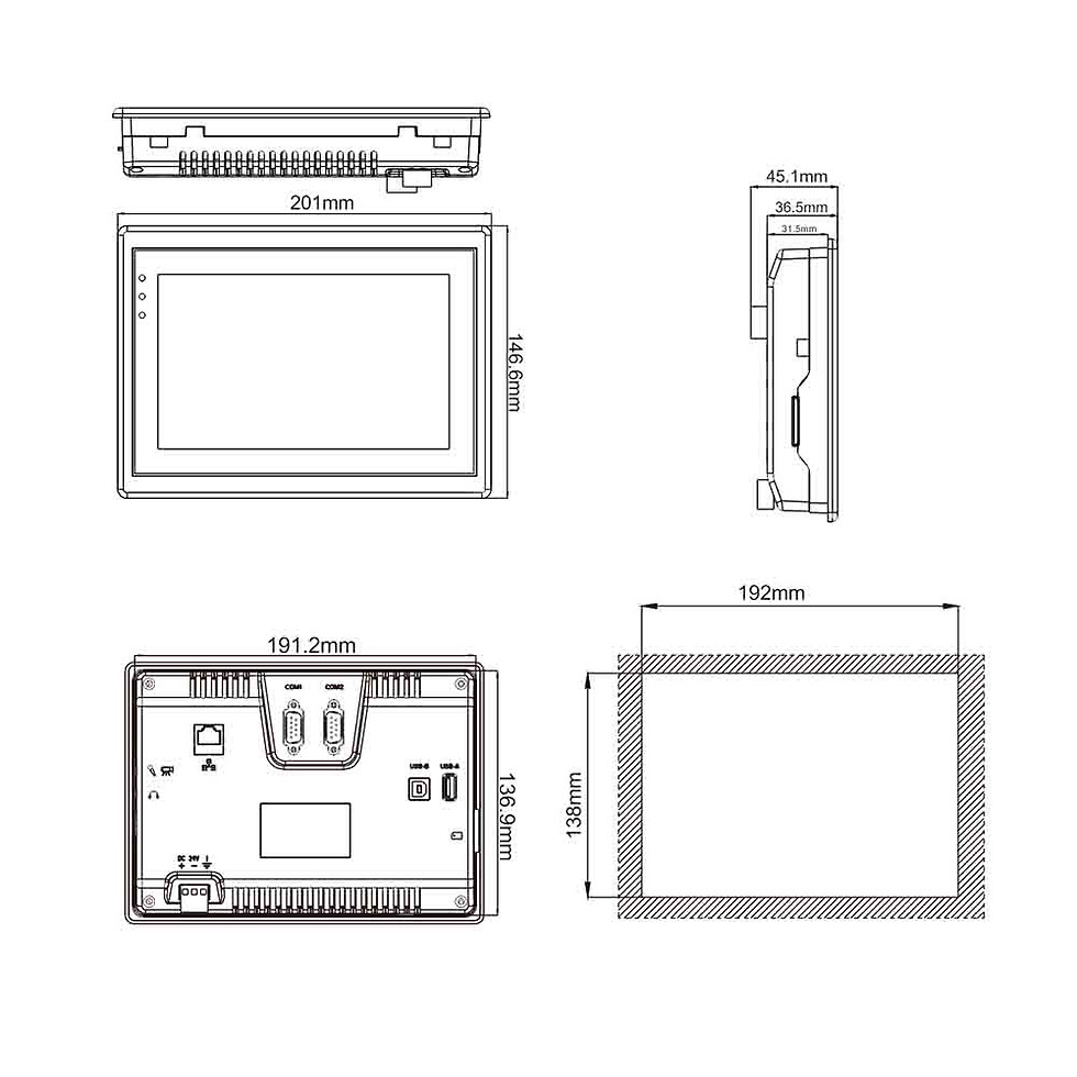 Miniatura: Wince 7 pulgadas HMI  PI3070N-CE