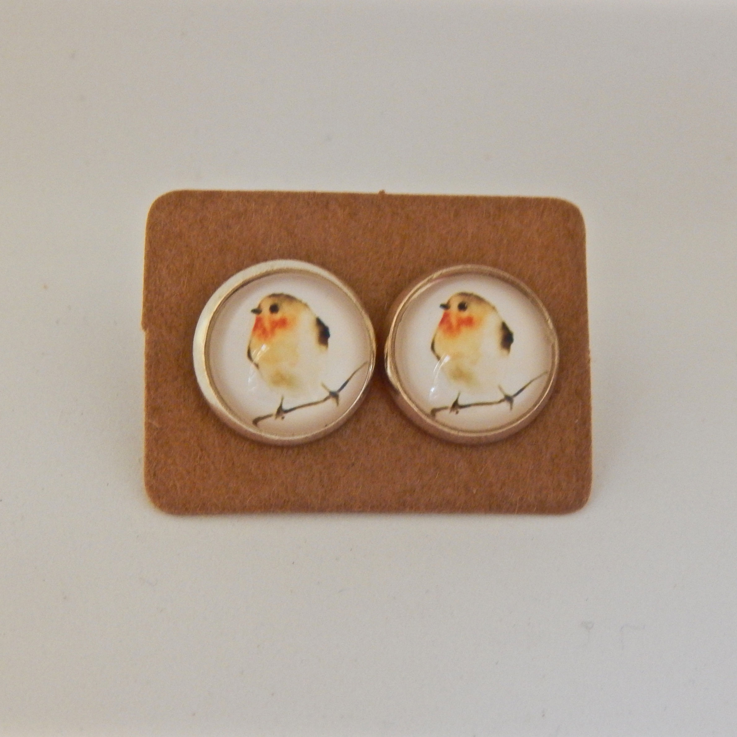 Robin Glass Dome Earrings