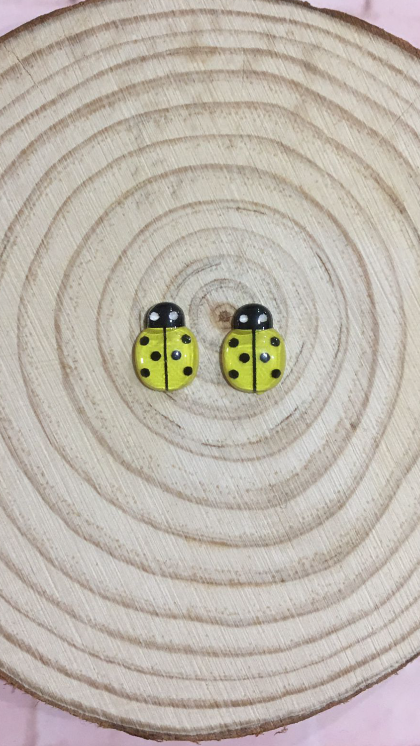 Thumbnail: Ladybug stud earrings. 