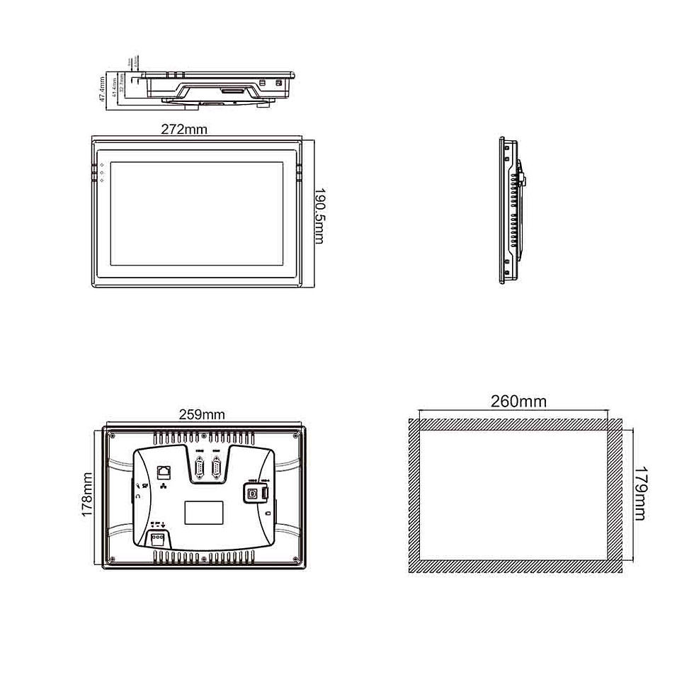 Miniatura: Wecon PI 10.2 pulgadas HMI  PI3102N