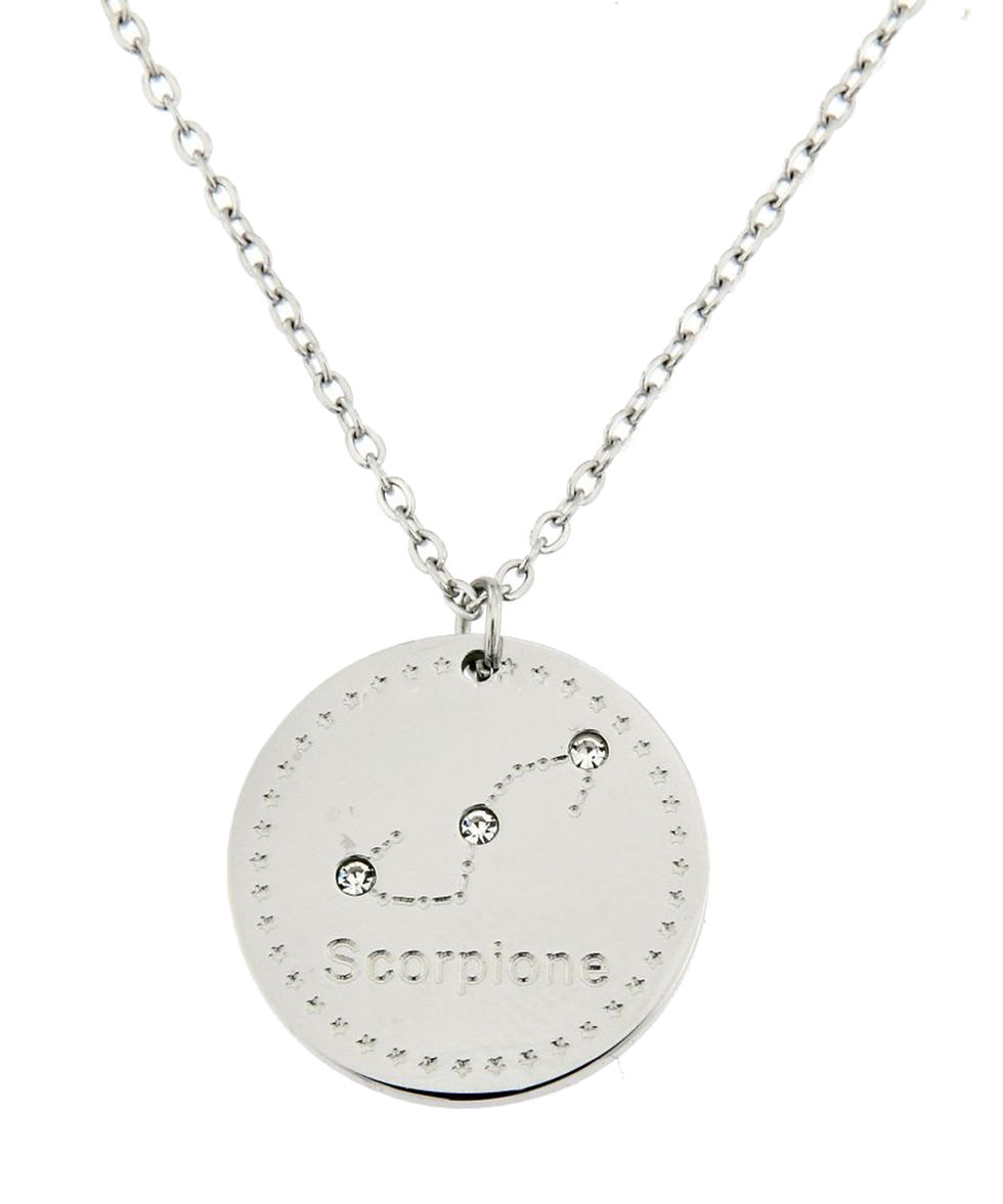 Thumbnail: Collana acciaio zodiaco SCORPIONE
