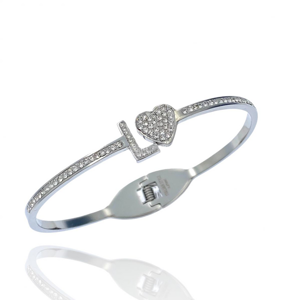 Bracciale rigido strass L