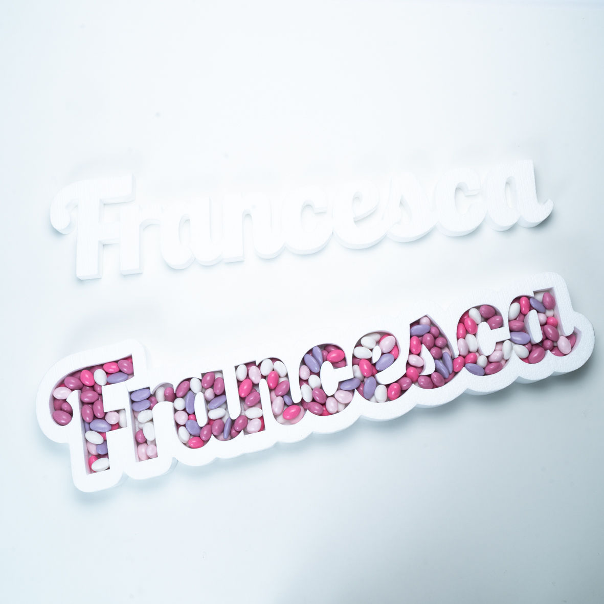 Sagoma portaconfetti nome oltre 8 lettere