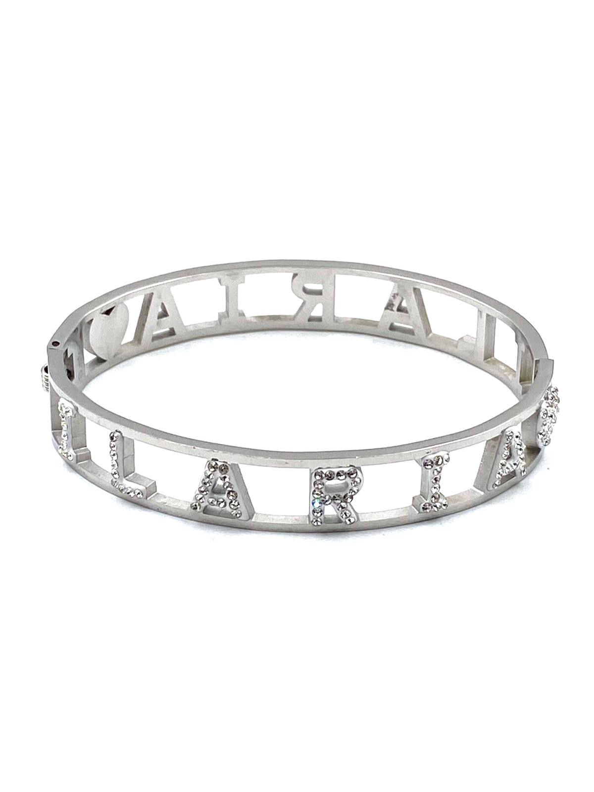 Bracciale acciaio rigido con nome ILARIA