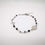 Miniatura: Bracciale rosario acciaio cristalli neri e silver bicolor