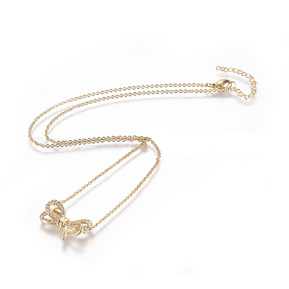 Collana fiocco acciaio color oro