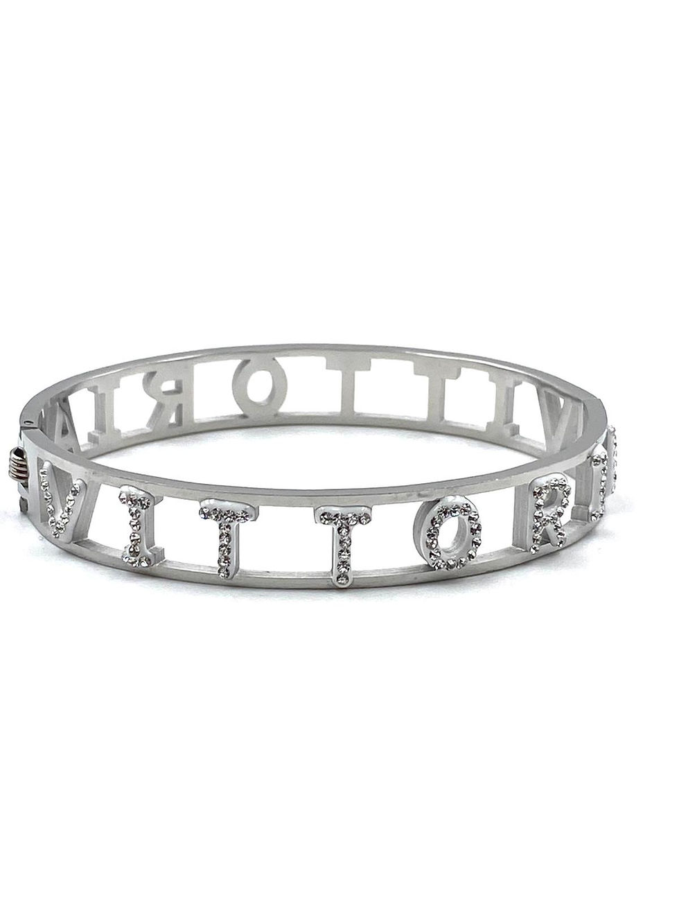Bracciale acciaio rigido con nome VITTORIA