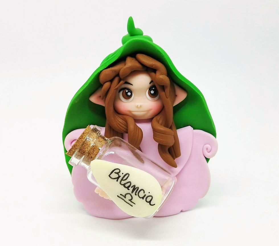 Miniatura: Folletto Zodiaco Bilancia portafortuna personalizzabile