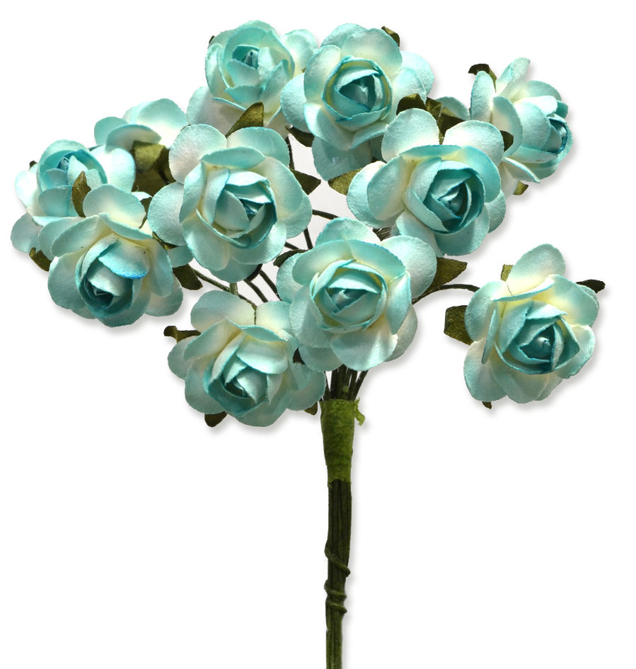 Thumbnail: Set 12 roselline in carta vari colori