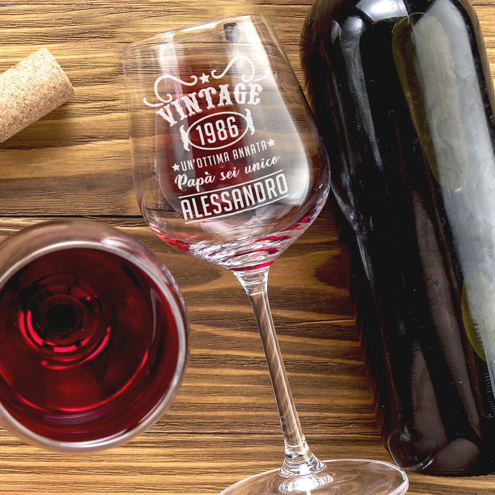 Bicchiere Personalizzato 60cl – Vintage nome personalizzato