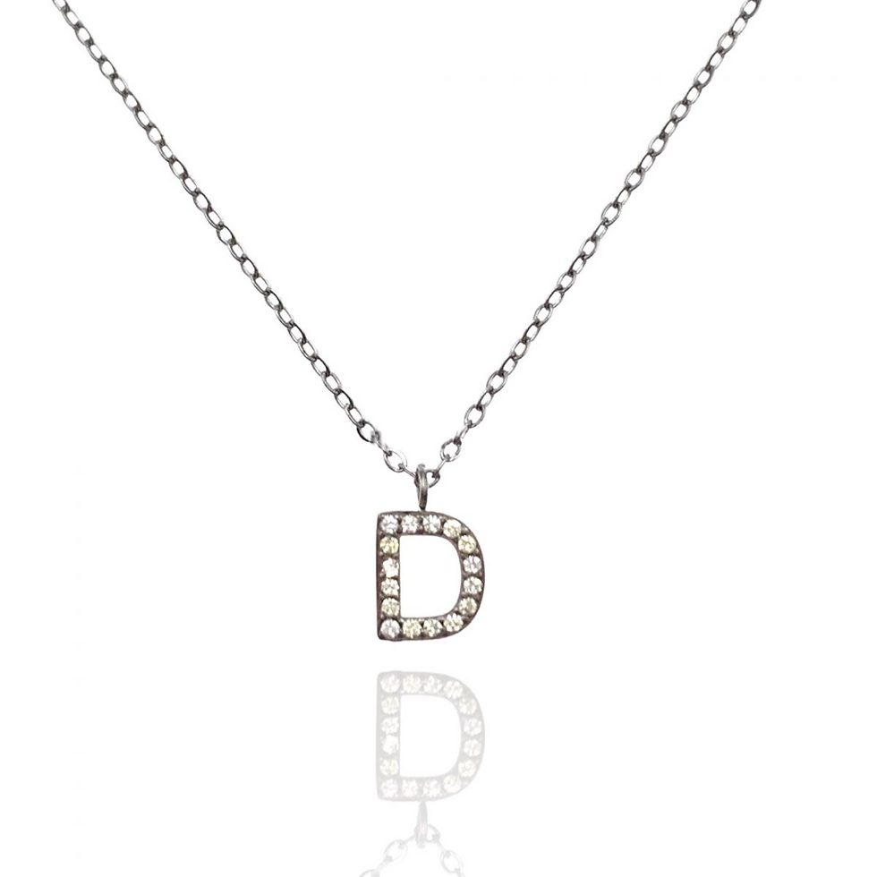 Collana iniziale strass D