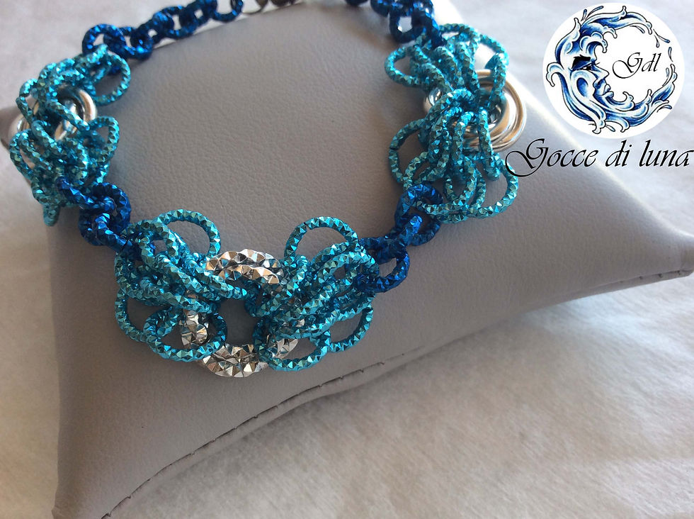 Bracciale farfalla blu e azzurro
