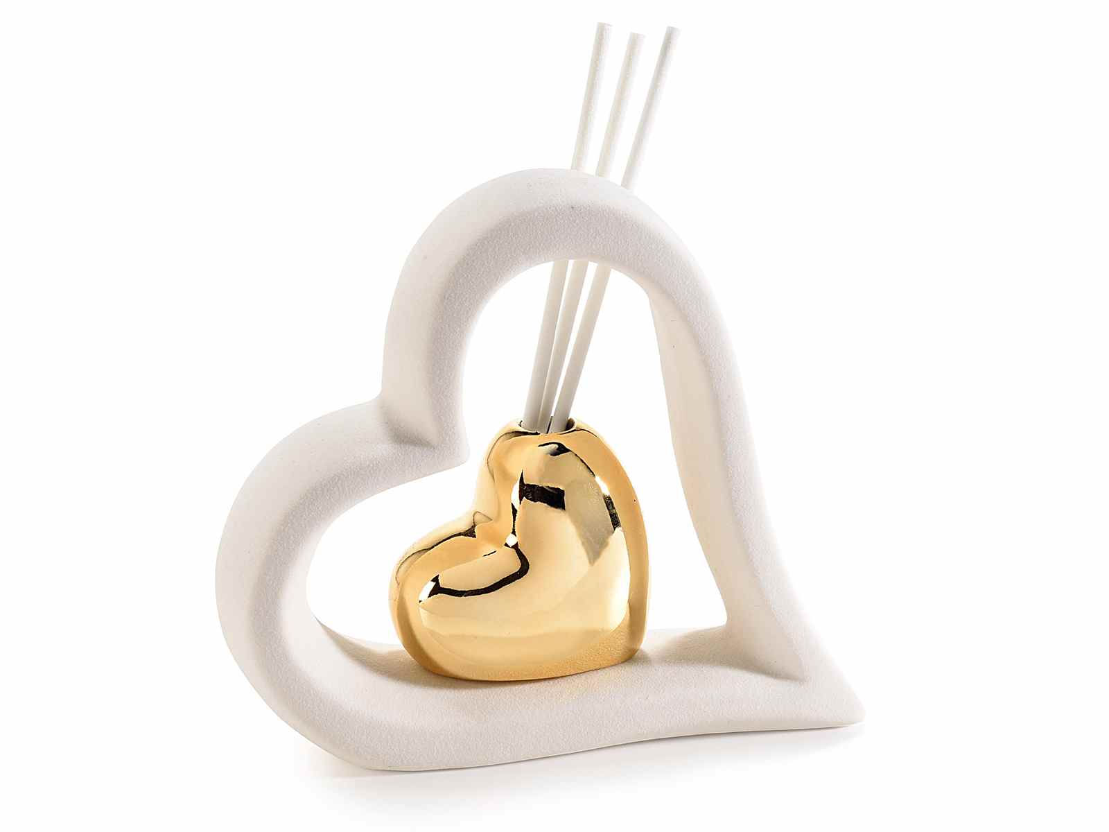 Profumatore a cuore oro