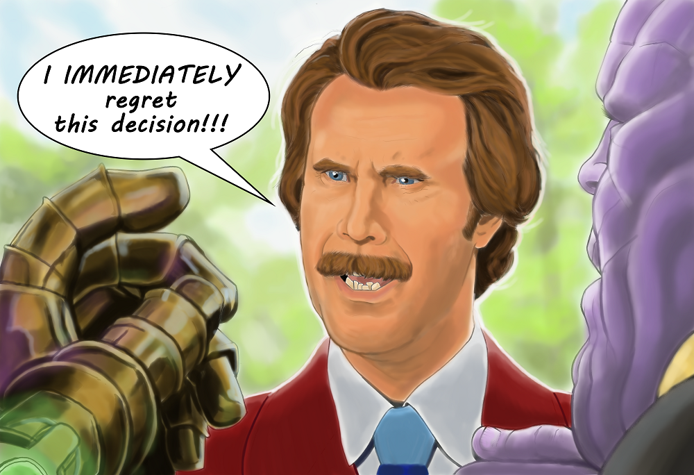 Ron Burgundy vs Thanos