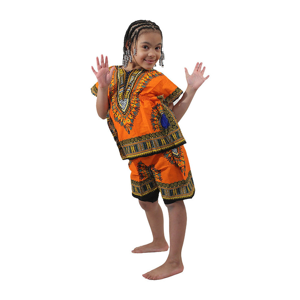 Thumbnail: Children's Elastic Dashiki Set