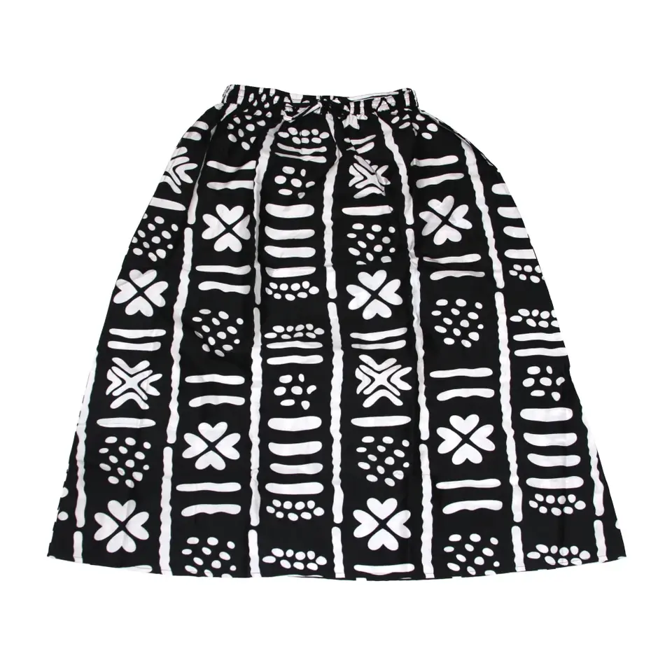 Black/White Mud Print Skirt