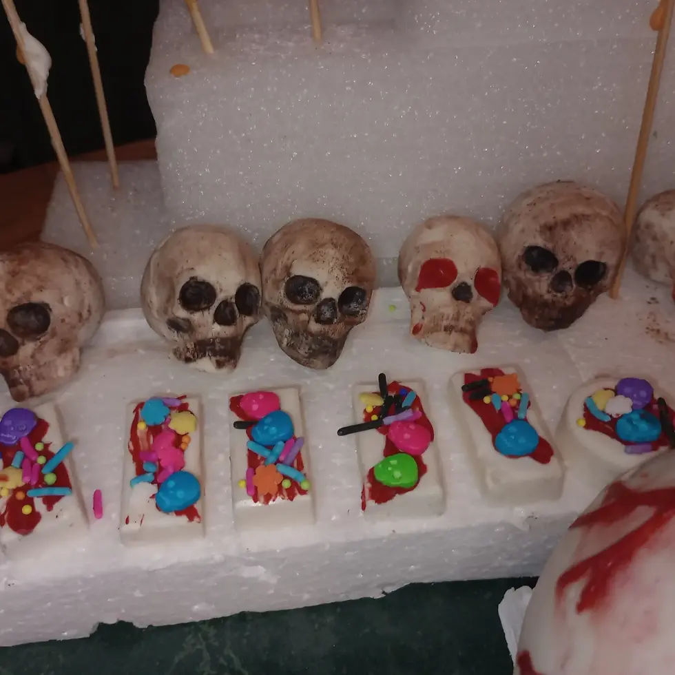 Thumbnail: Dozen Graveyard Skull Cake Balls 