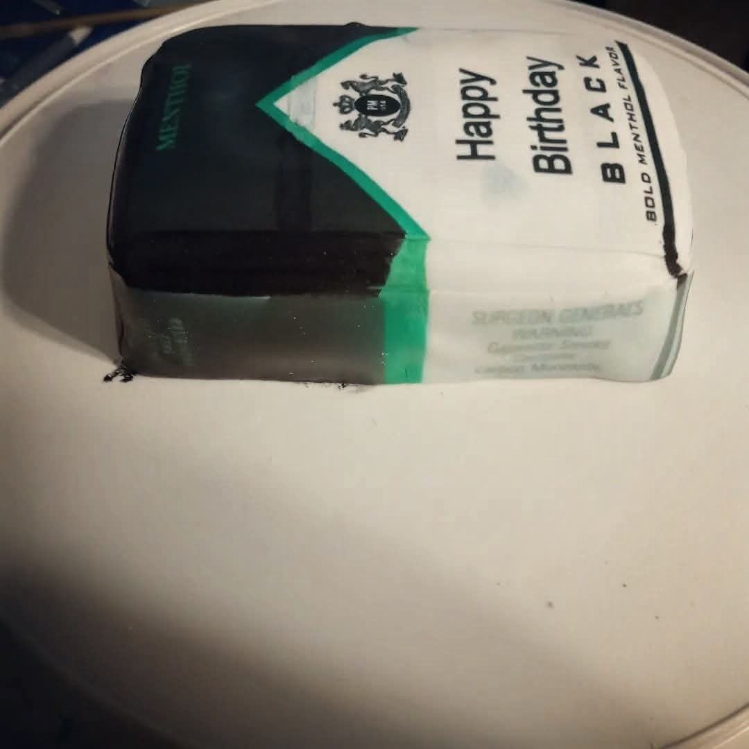 Cigarette Pack Cake