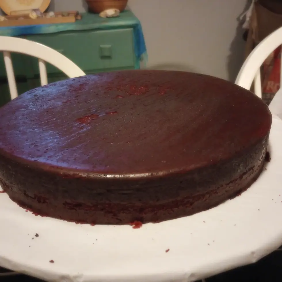 Thumbnail: Purple Ribbon White Cake 