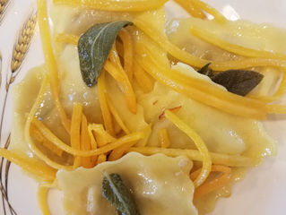 Pumpkin Ravioli with Brown Butter and Sage