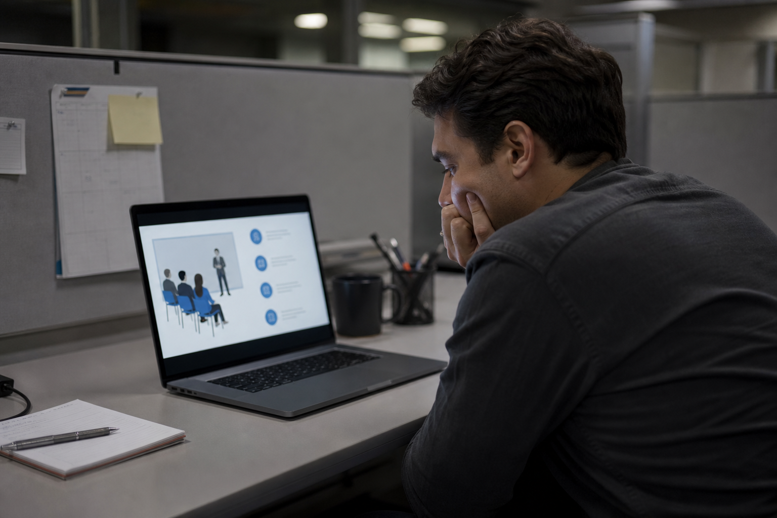 Employee disengaged during traditional corporate training