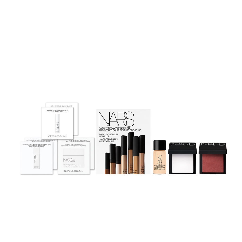 凡購買任何優惠套裝三套或以上,可獲贈總值368港元的美妝禮遇(圖片由NARS提供)