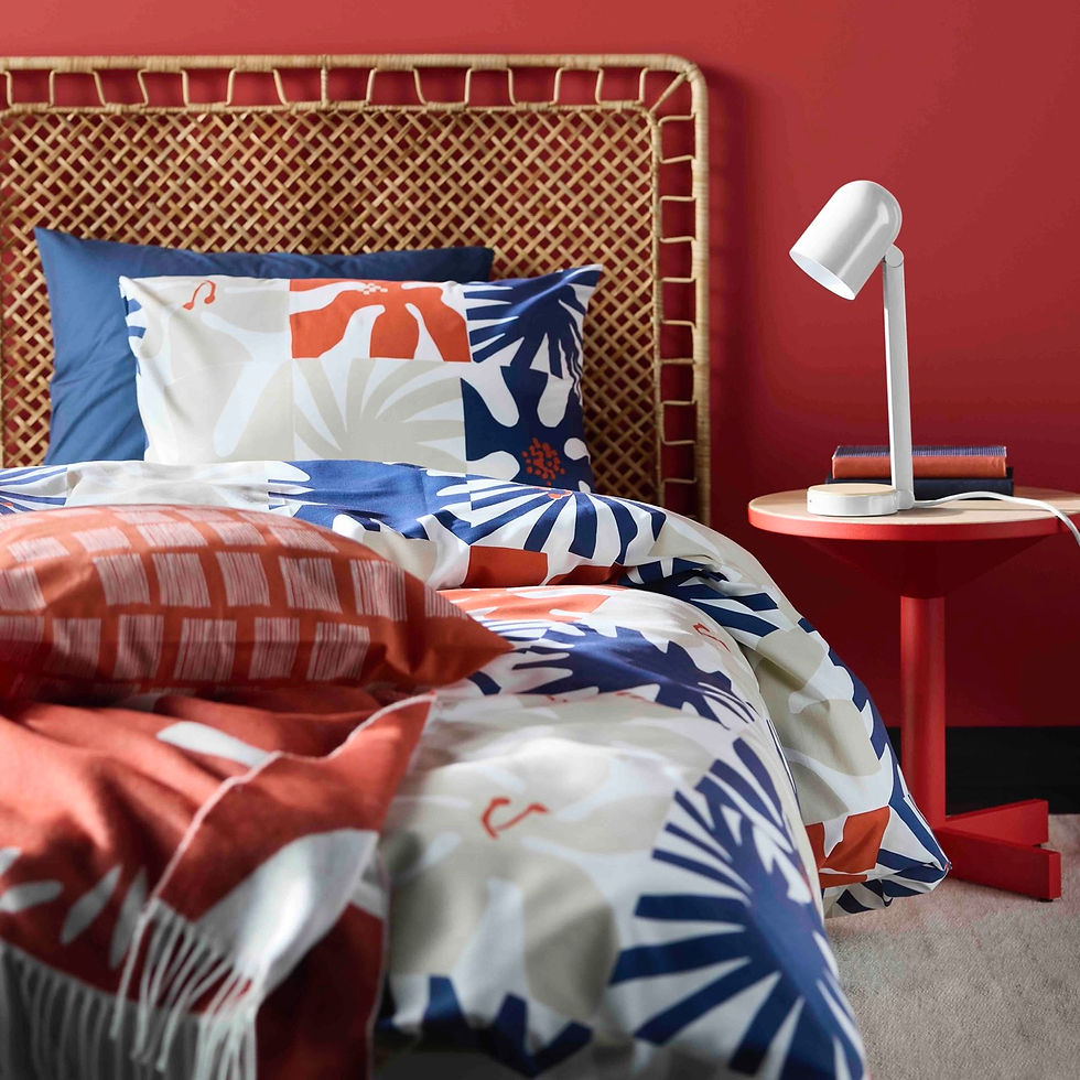 HYLSNEJLIKA 被套枕袋套裝,彩色,150x200_50x80 厘米 HK$149.9(圖片由IKEA提供)