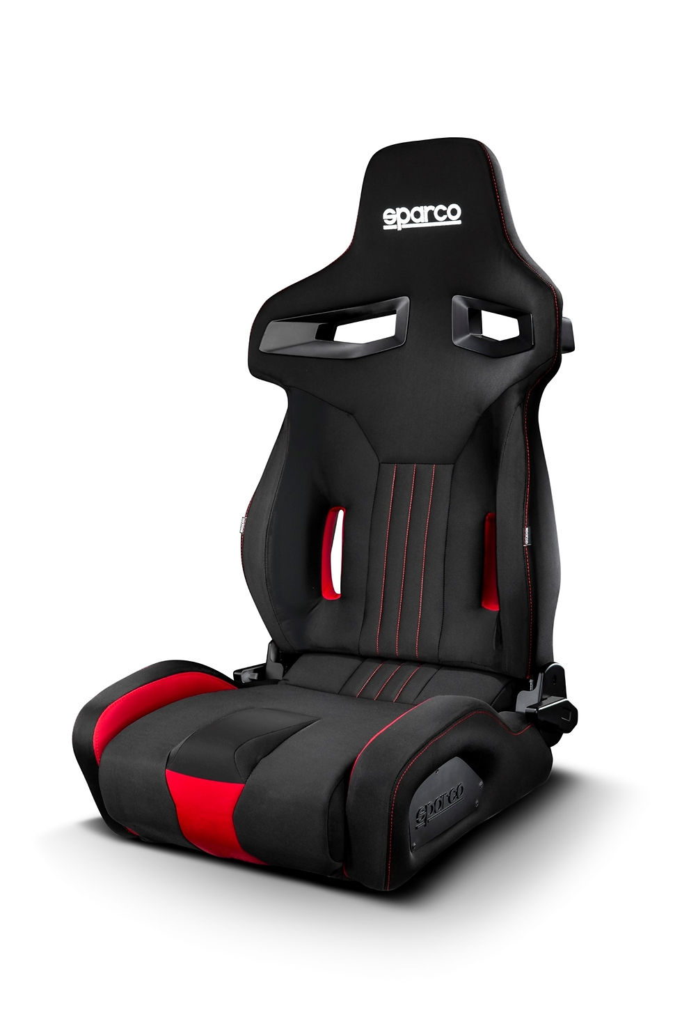 sparco r333 black red reclinable seat