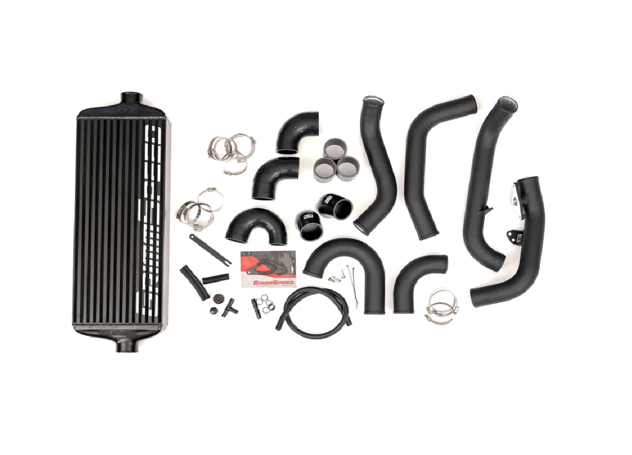 grimmspeed black fmix w black piping subaru