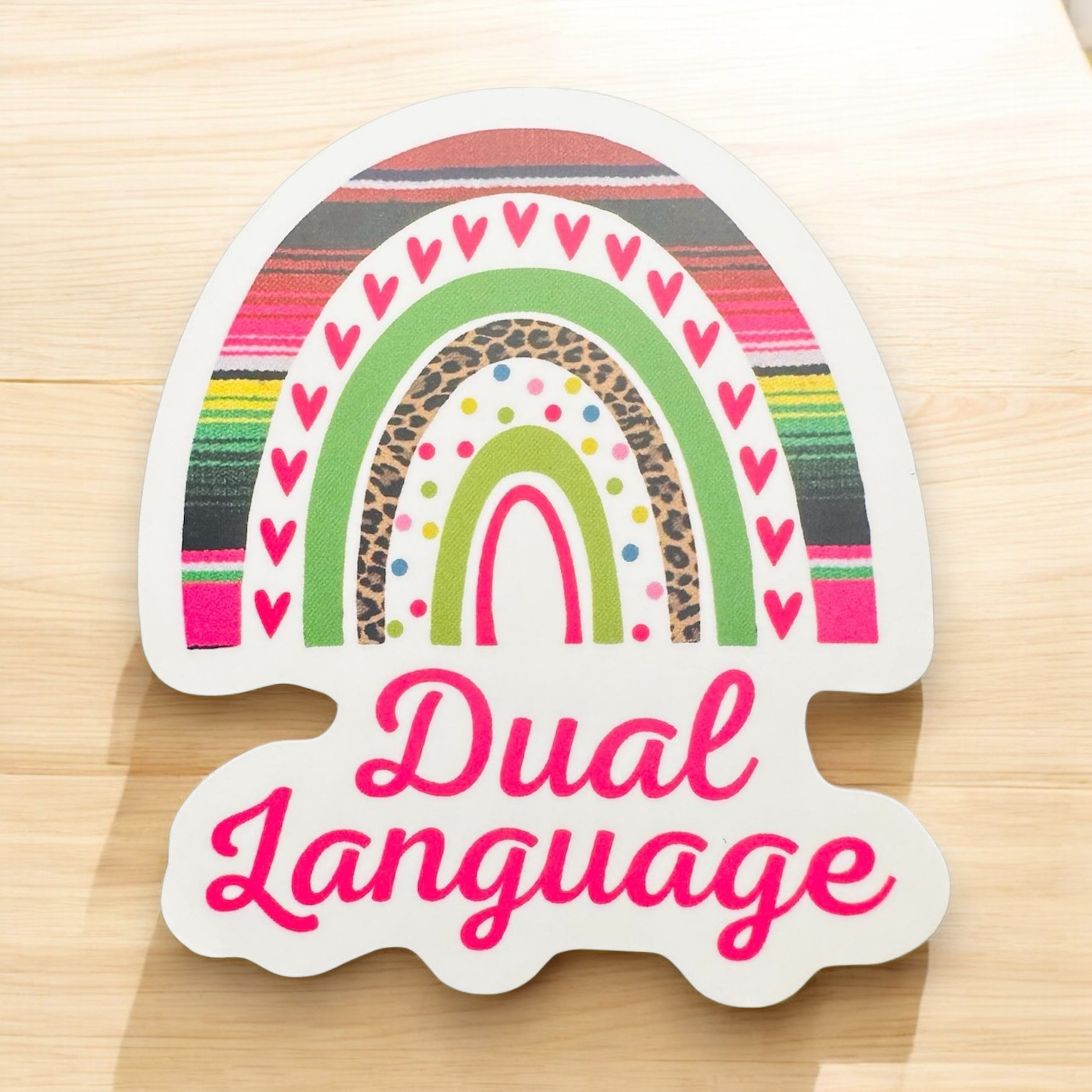 Dual Language  Sticker