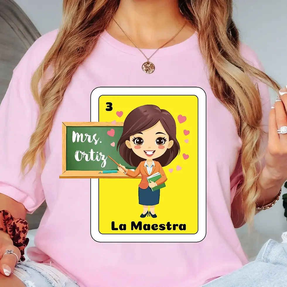 Thumbnail: Personalized Maestra T-Shirt | Custom Teacher Lotería Shirt | Teacher Gift