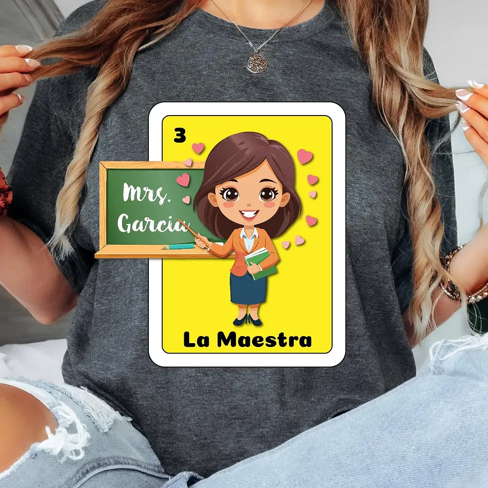 Thumbnail: Personalized Maestra T-Shirt | Custom Teacher Lotería Shirt | Teacher Gift