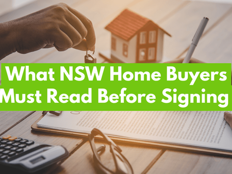 What NSW Home Buyers Must Read Before Signing